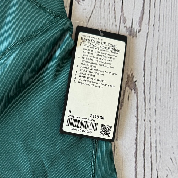Women’s LULULEMON Base Pace HR Tight Leggings Size 6 - Picture 3 of 6